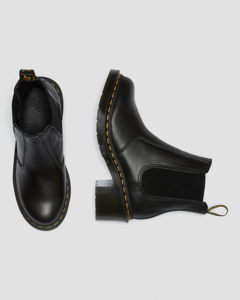 Women's Dr Martens Cadence Leather Heeled Chelsea Boots Black | AU 123ZUT